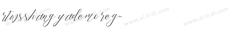 rtwsshang yademo reg字体转换